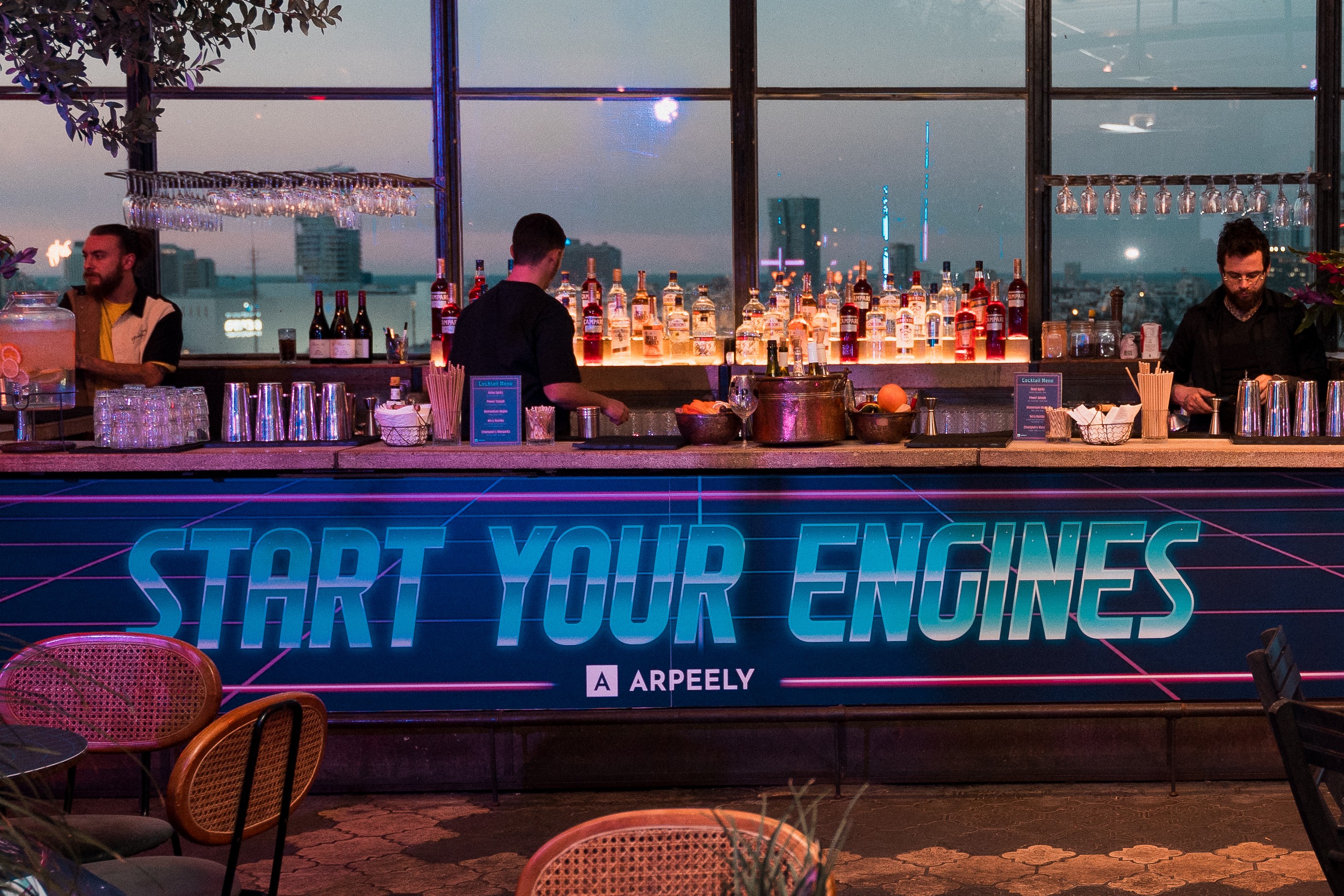 Photo of a man in a room using a tablet computer